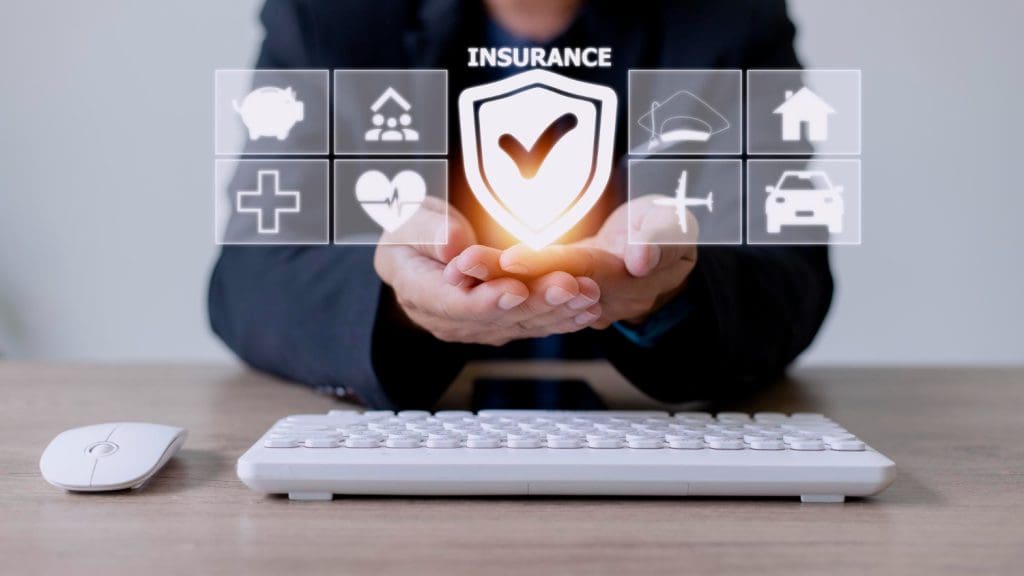 insurance-concept-virtual-blue-screen-with-icons